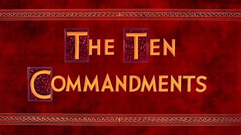 Provided to YouTube by Columbia Nashville LegacyThe Ten. . The ten commandments youtube